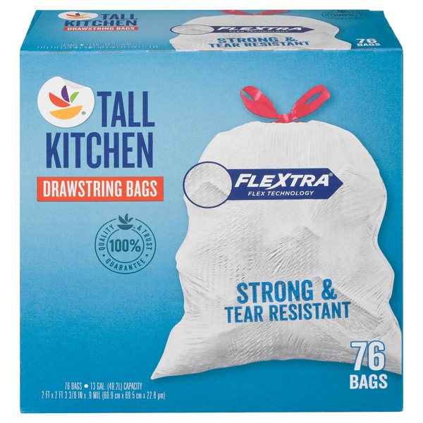 Save on Stop & Shop Tall Kitchen Bags Stretch Drawstring 13 Gallon
