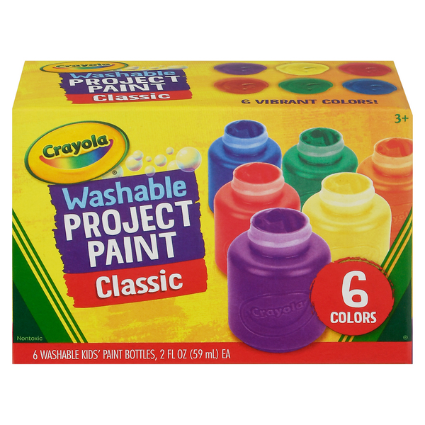 Save on Crayola Classic Washable Project Paint 6 ct Order Online