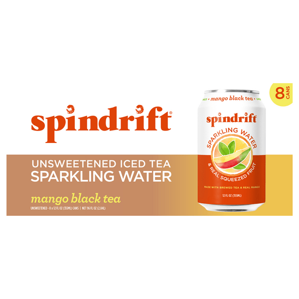Save on Spindrift Mango Black Tea Unsweetened Sparkling Water 8 pk
