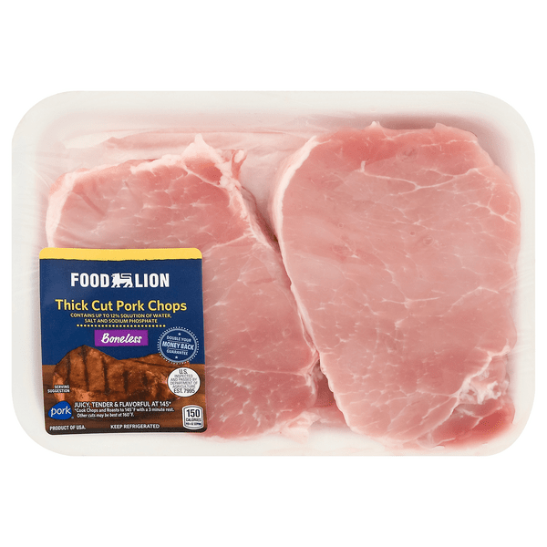 Save on Food Lion Pork Chops Boneless Thick Cut Fresh Order Online