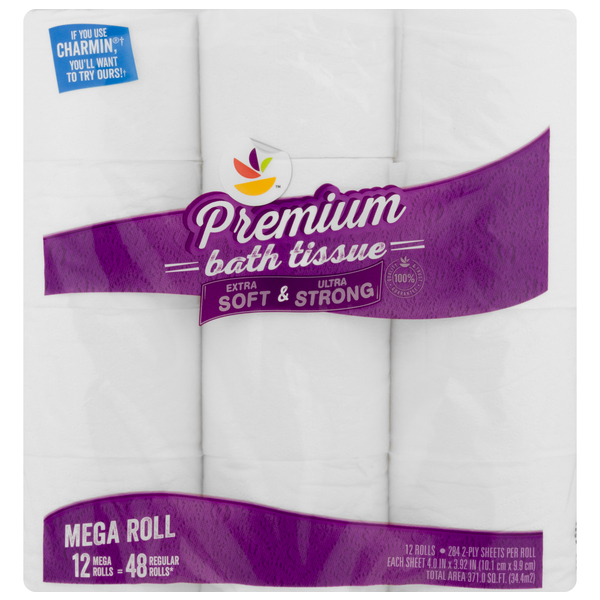 Save on Stop & Shop Premium Soft & Strong Toilet Paper Mega Roll 2Ply