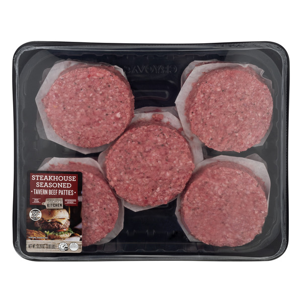 Save on Today's Kitchen Tavern Beef Patties Steakhouse Seasoned 10 ct