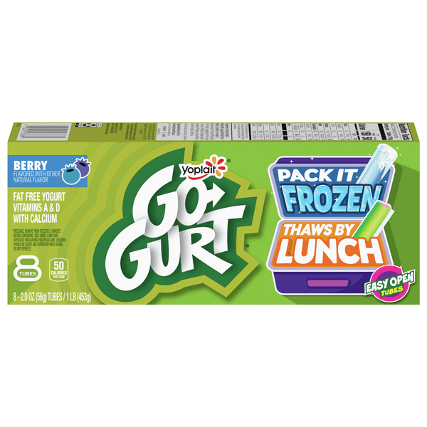 Save on Yoplait GoGURT Fat Free Berry Yogurt Tubes 8 ct Order Online