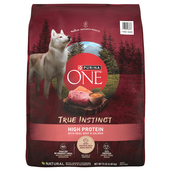 Save on Purina ONE True Instinct High Protein Beef & Salmon Adult Dry