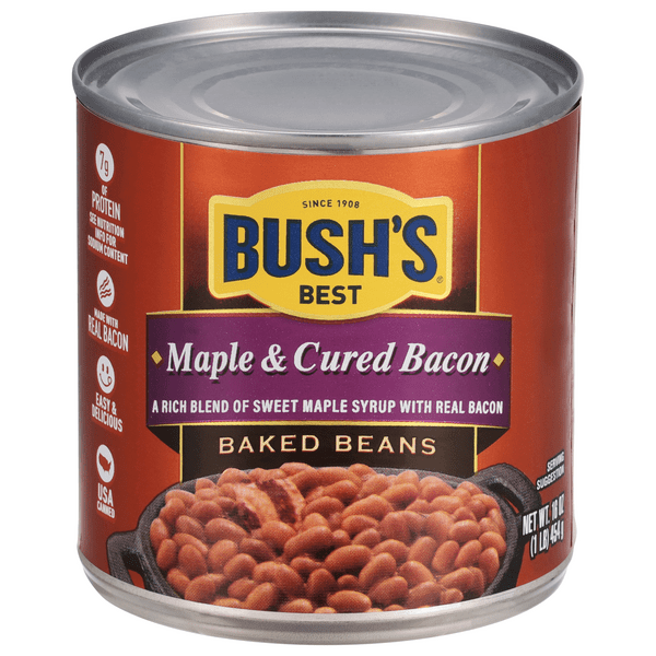 Save on Bush's Best Baked Beans Maple & Cured Bacon Order Online