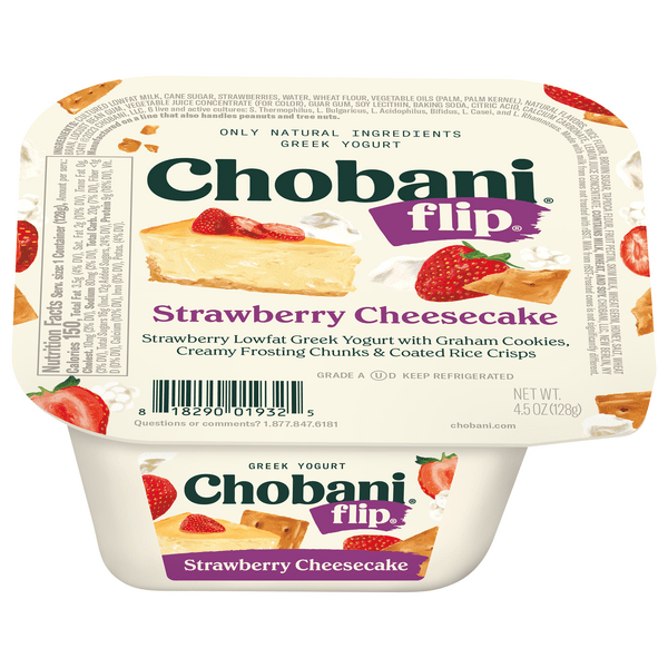 Save on Chobani Flip Low Fat Strawberry Cheesecake Greek Yogurt Cup