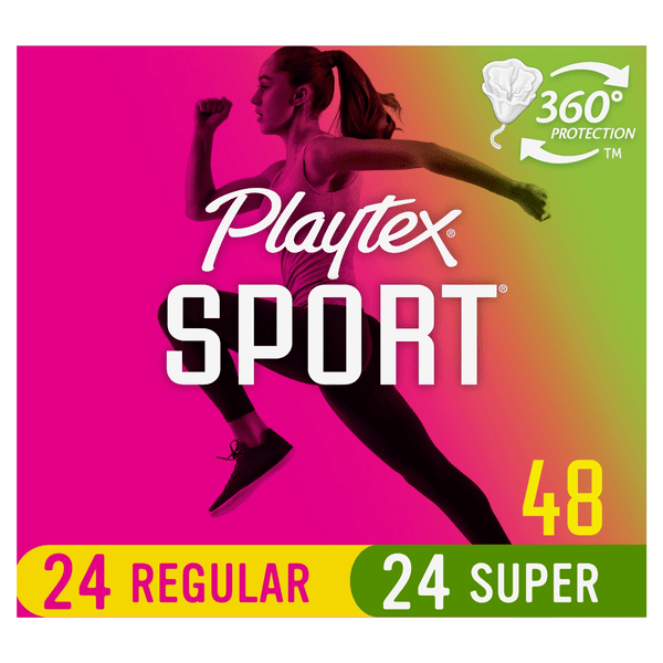 Save on Playtex Sport Tampons Regular/Super Fragrance Free Order Online