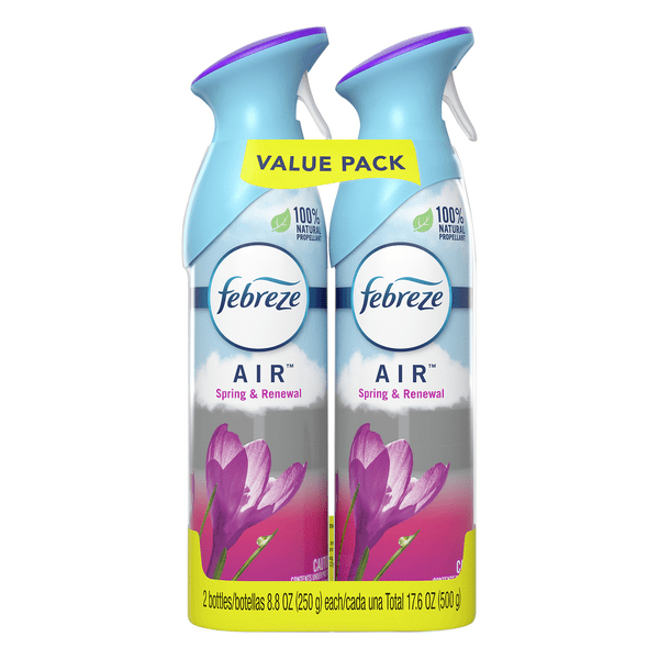 Save on Febreze Air Freshener Spring & Renewal Aerosol Spray Twin Pack