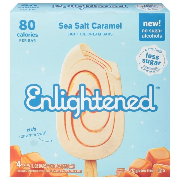 Save on Enlightened Ice Cream Bars Sea Salt Caramel Light Gluten Free