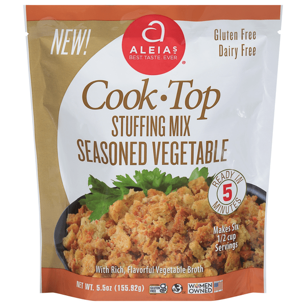 Save on Aleia's Cook Top Stuffing Mix Seasoned Vegetable Gluten & Dairy