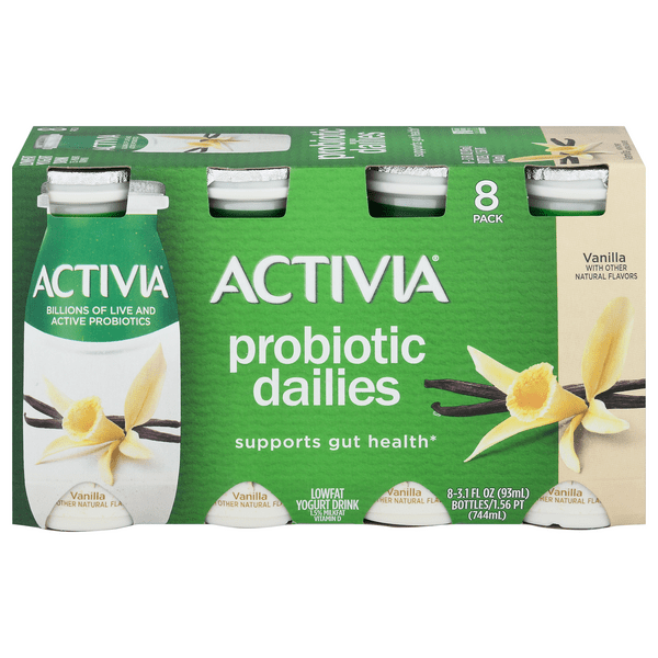 Save on Activia Probiotic Dailies Yogurt Drink Vanilla Low Fat 8 pk