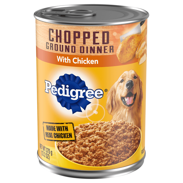 Save on Pedigree Chopped Ground Dinner Wet Dog Food with Chicken Order