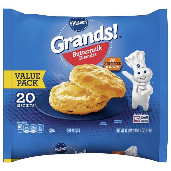 Save on Pillsbury Grands! Biscuits Buttermilk Value Pack 20 ct Order