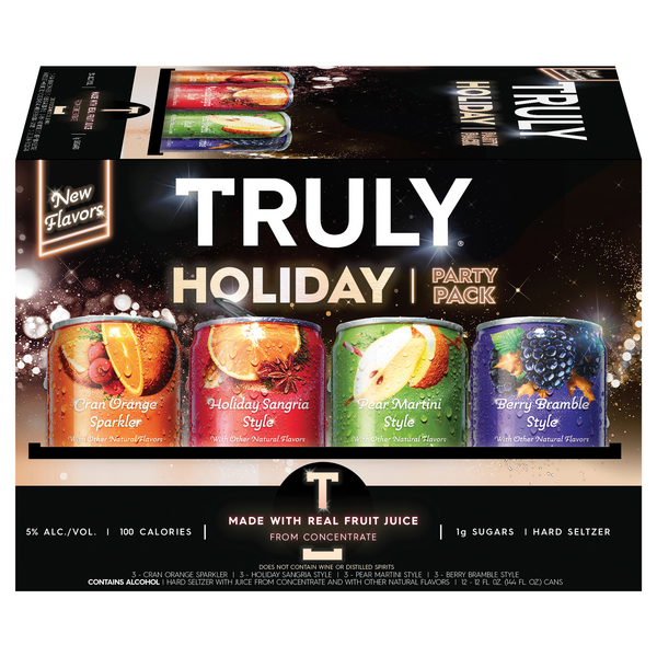 Save on TRULY Hard Seltzer Holiday Party Pack Limited Edition Gluten