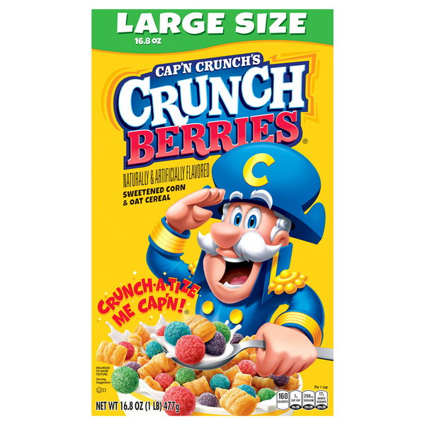 Save on Quaker Cap'n Crunch Cereal Crunch Berries Large Size Order