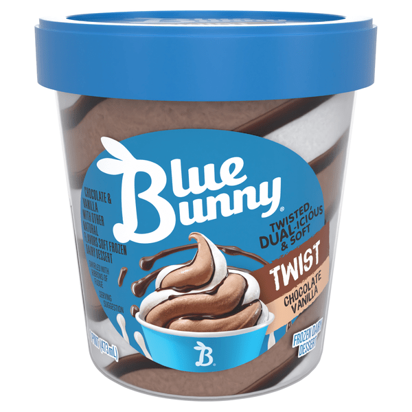 Save on Blue Bunny Twist Chocolate Vanilla Frozen Dairy Dessert Order