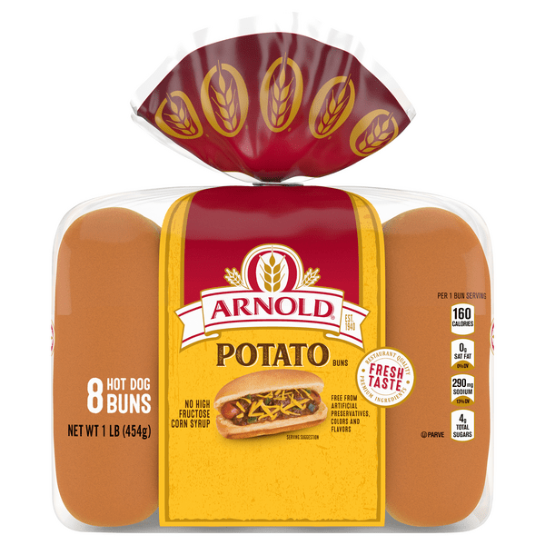 Save on Arnold Hot Dog Buns Potato 8 ct Order Online Delivery Stop