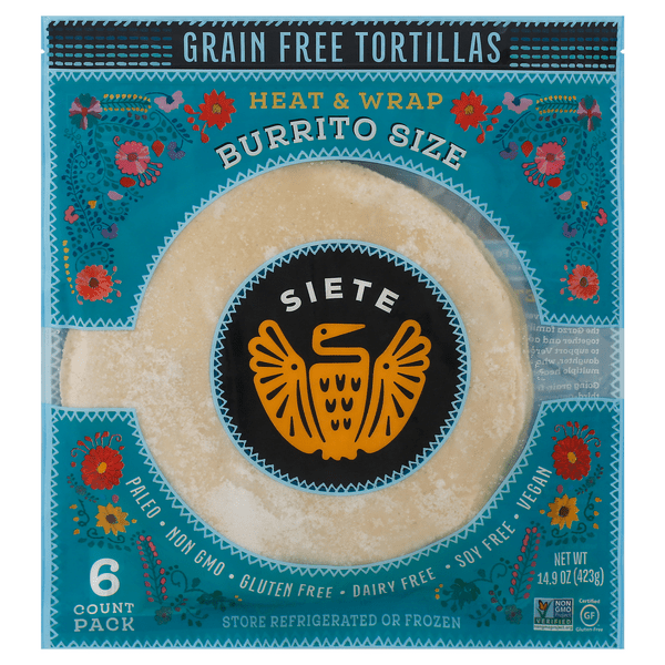 Save on Siete Tortillas Grain Free Burrito Size Gluten Free 6 ct