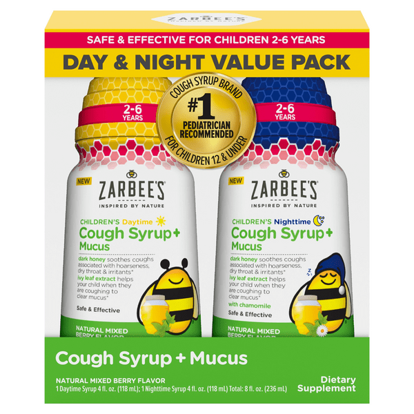 Save on Zarbee's Children's Day & Night Cough Syrup + Mucus Mixed Berry