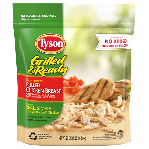 Save on Tyson Grilled & Ready Pulled Chicken Breast Fully Cooked Order