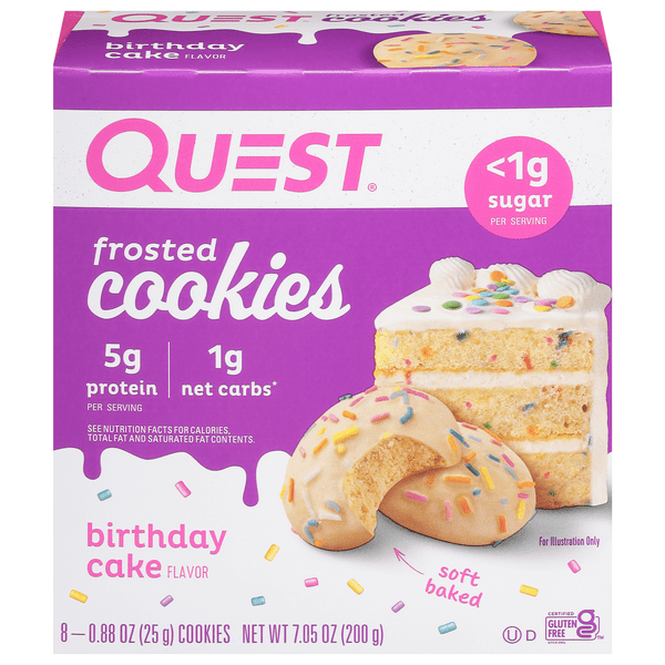 Save on Quest Protein Frosted Cookies Birthday Cake Low Carb Keto 8