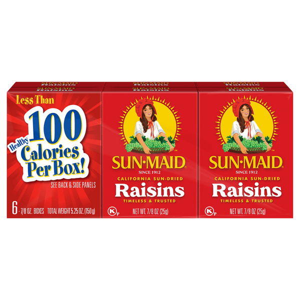 Save on SunMaid California Raisins SunDried 6 ct Order Online