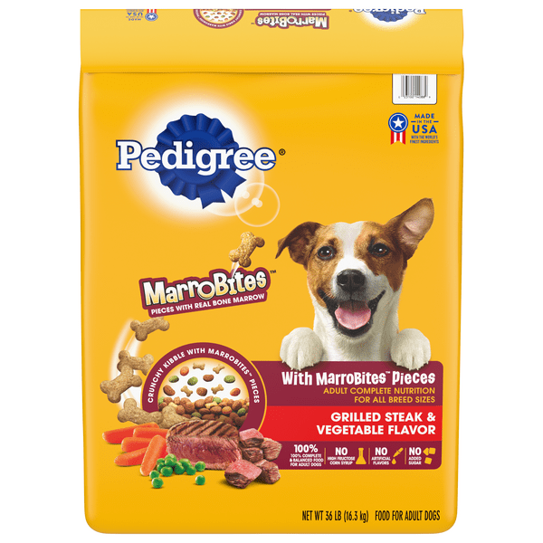 Save on Pedigree MarroBites Adult Dry Dog Food Grilled Steak