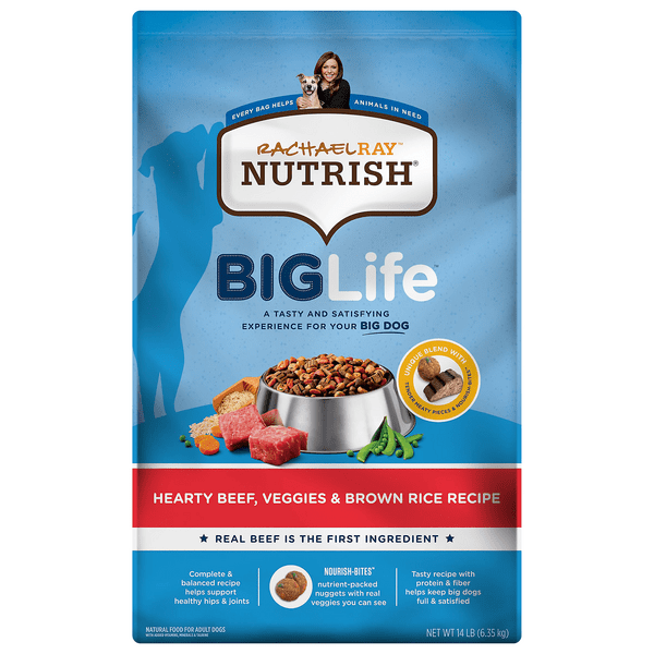 Save on Rachael Ray Nutrish Big Dog Dry Food Beef Veggies & Brown Rice
