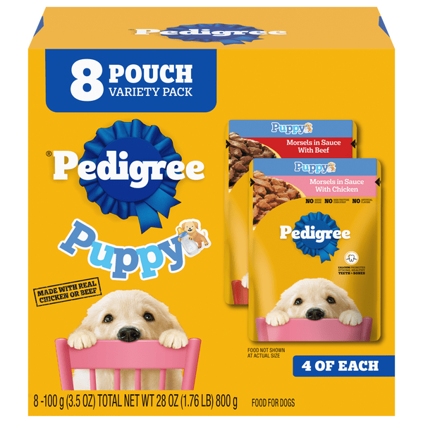 Save on Pedigree Wet Puppy Food Variety Pack 8 ct Order Online