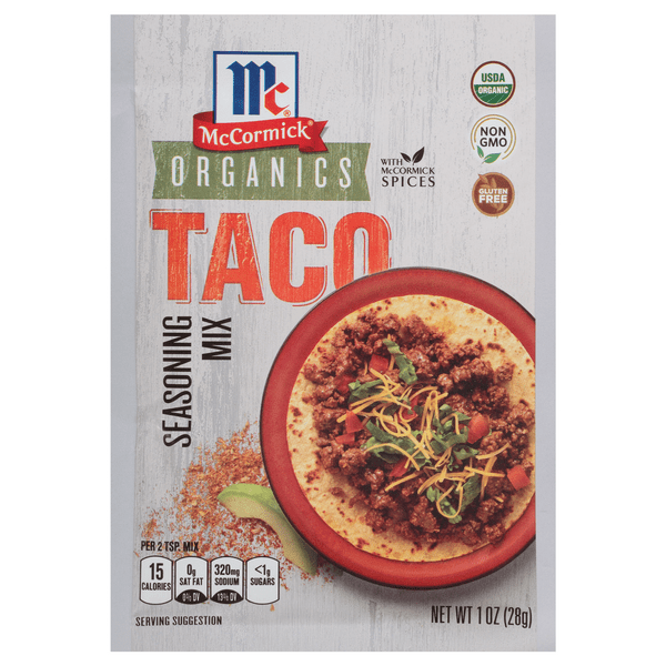 Save on McCormick Organics Taco Seasoning Mix Packet Order Online