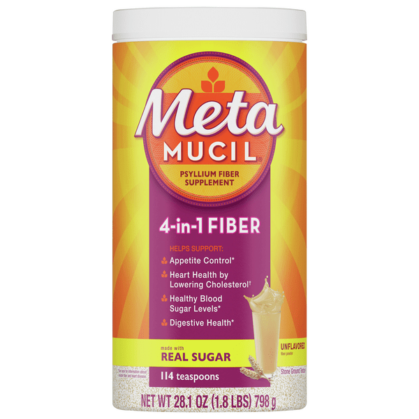 Save on MetaMucil 4in1 Fiber Supplement Unflavored Order Online