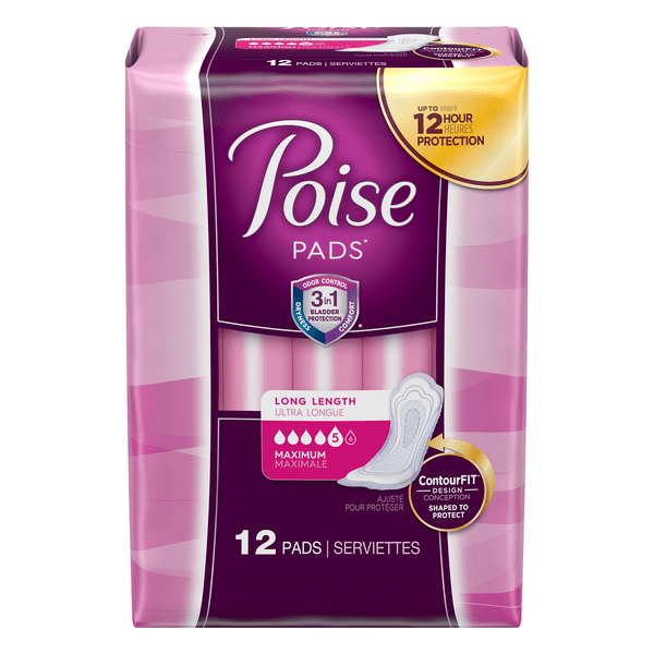 Save on Poise Incontinence Pads Maximum Absorbency Long Order Online