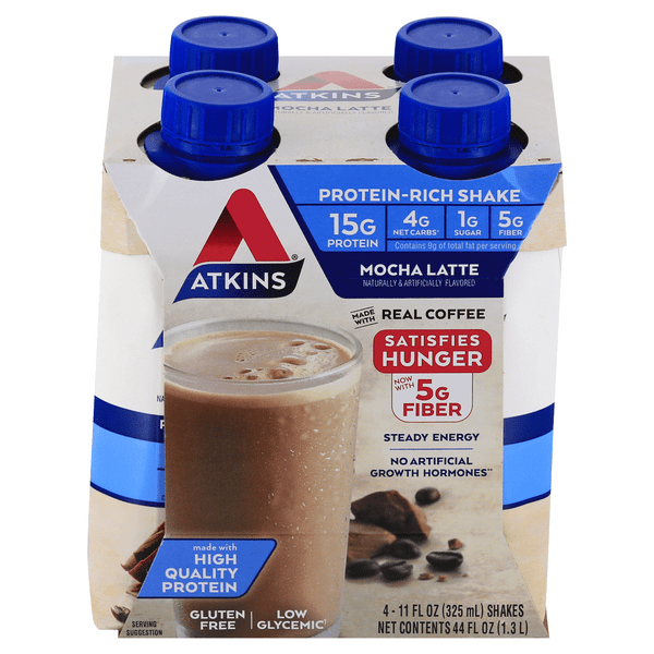 Save on Atkins Protein Shake Mocha Latte Low Carb 4 pk Order Online