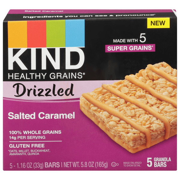Save on KIND Healthy Grains Drizzled Salted Caramel Granola Bars 5 ct