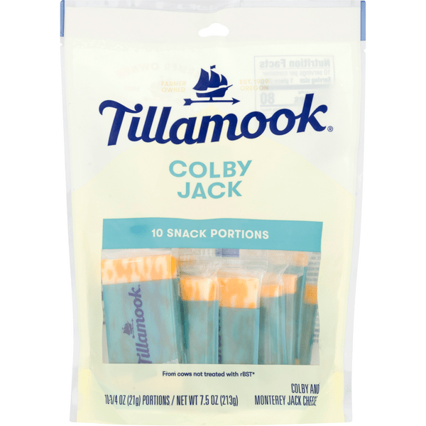 Save on Tillamook Snack Portions Colby & Monterey Jack Cheese 10 ct