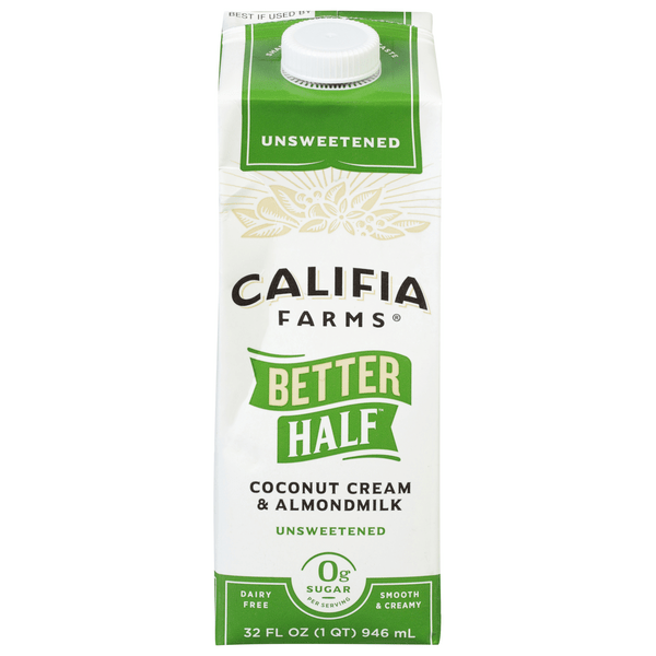 Save on Califia Farms Better Half Coconut Cream & Almond Milk