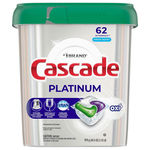 Save on Cascade Platinum + Oxi Dishwasher Fresh Scent Detergent