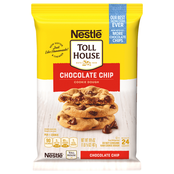 Save on Nestle Toll House Cookie Dough Chocolate Chip 24 ct Order