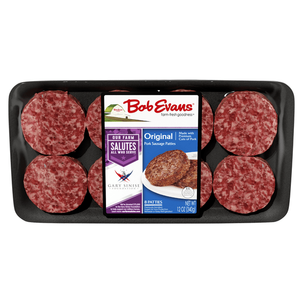 Save on Bob Evans Pork Sausage Patties Original 8 ct Order Online