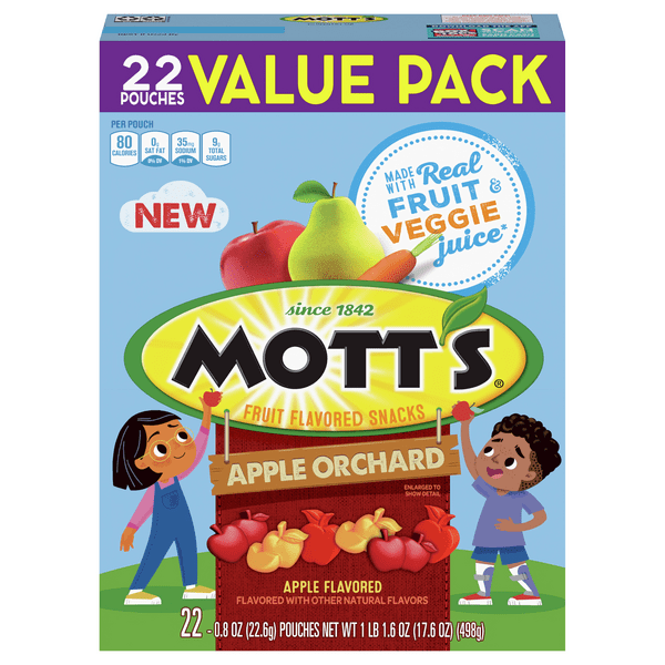 Save on Mott's Fruit Flavored Snacks Apple Orchard 22 ct Order Online