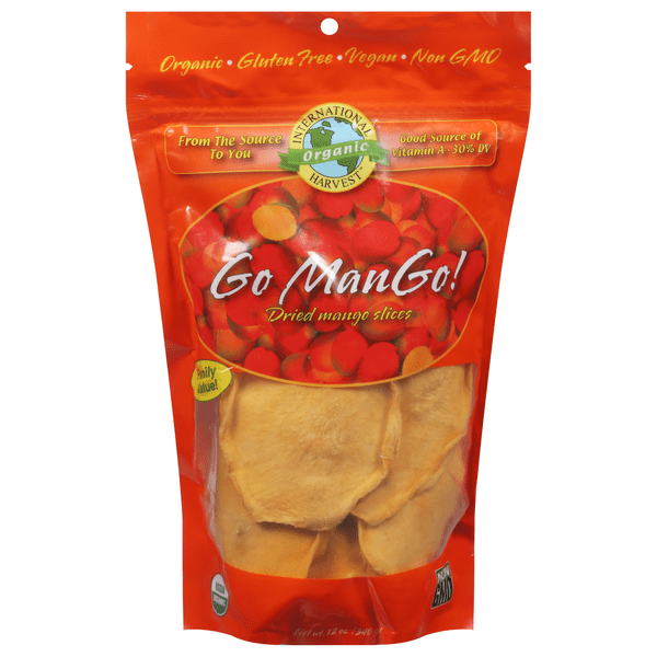 Save on International Harvest Go Mango! Dried Mango Slices Organic