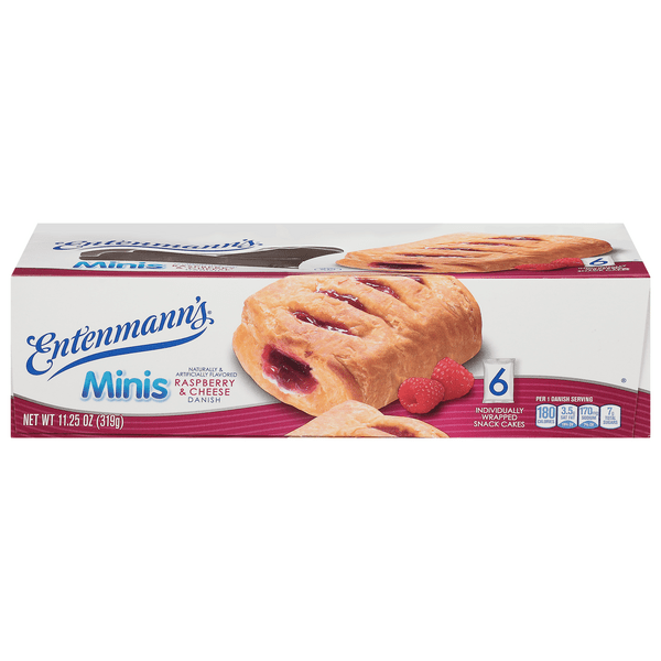 Save on Entenmann's Minis Danish Raspberry & Cheese 6 ct Order Online