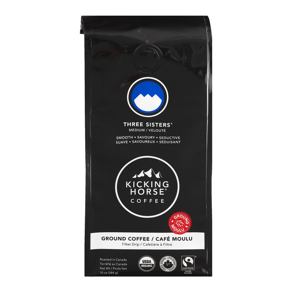 Save on Kicking Horse Coffee Three Sisters Medium Roast Organic (Ground
