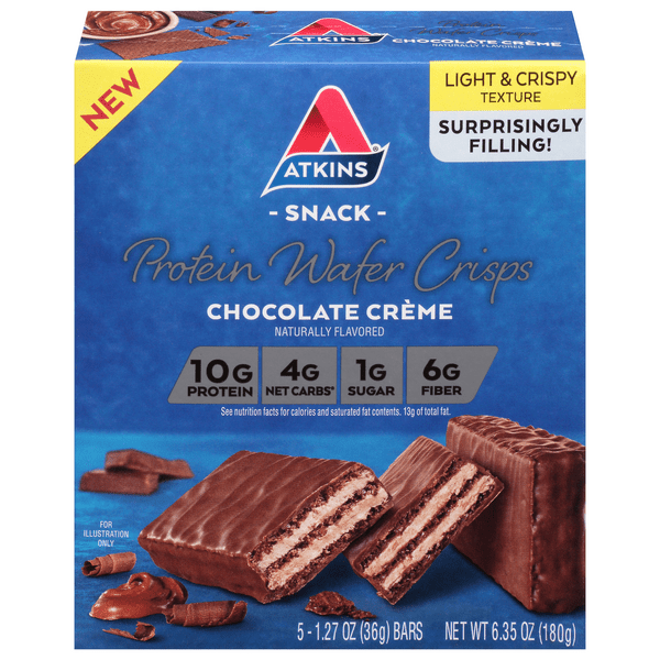 Save on Atkins Snack Protein Wafer Crisps Chocolate Creme 5 ct Order