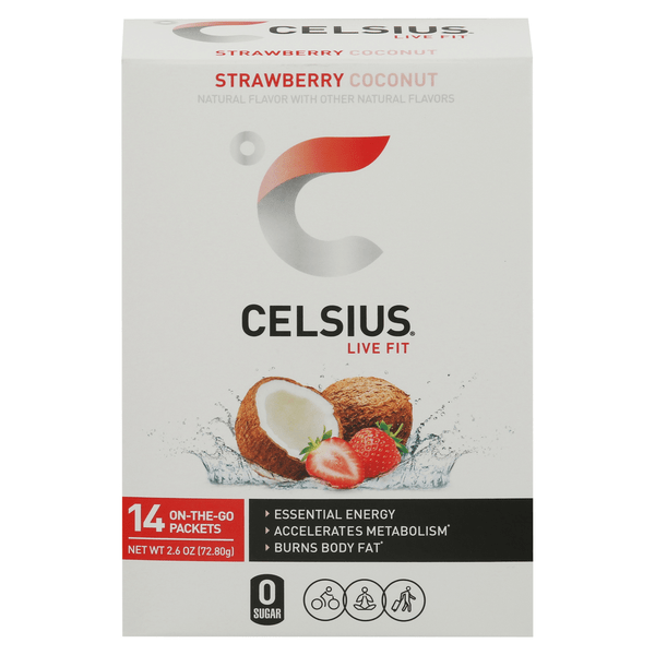 Save on Celsius Live Fit Energy Drink Packs Strawberry Coconut 14 ct
