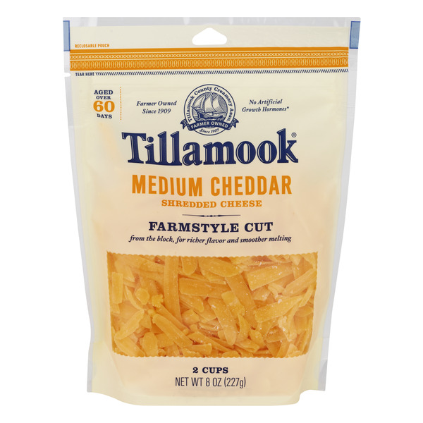Save on Tillamook Shredded Cheddar Cheese Medium Order Online Delivery