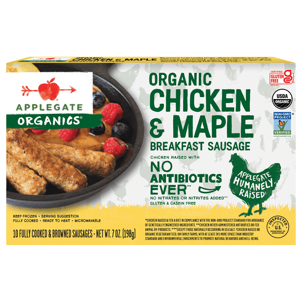Save on Applegate Breakfast Sausage Chicken & Maple Organic 10 ct
