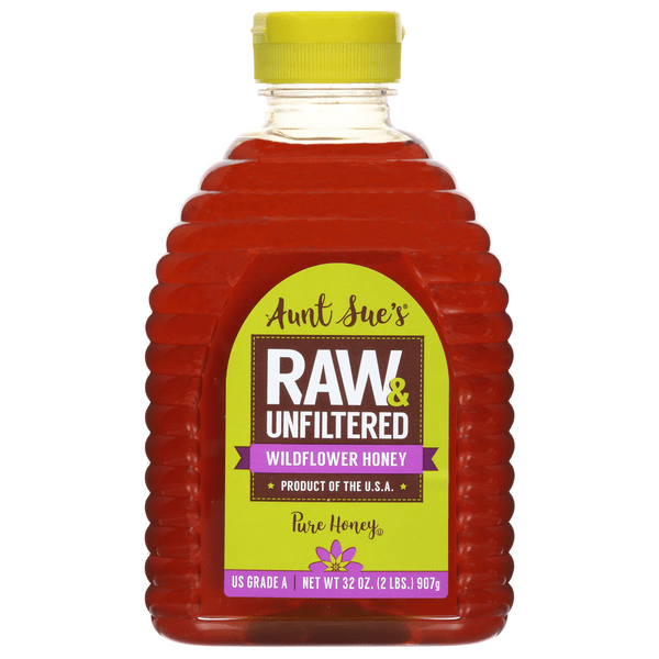 Save on Aunt Sue's U.S. Grade A Pure Wildflower Honey Raw & Unfiltered