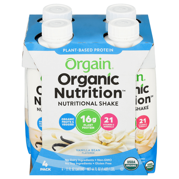 Save on Orgain Organic Nutrition Protein Shake Plant Base Vanilla Bean