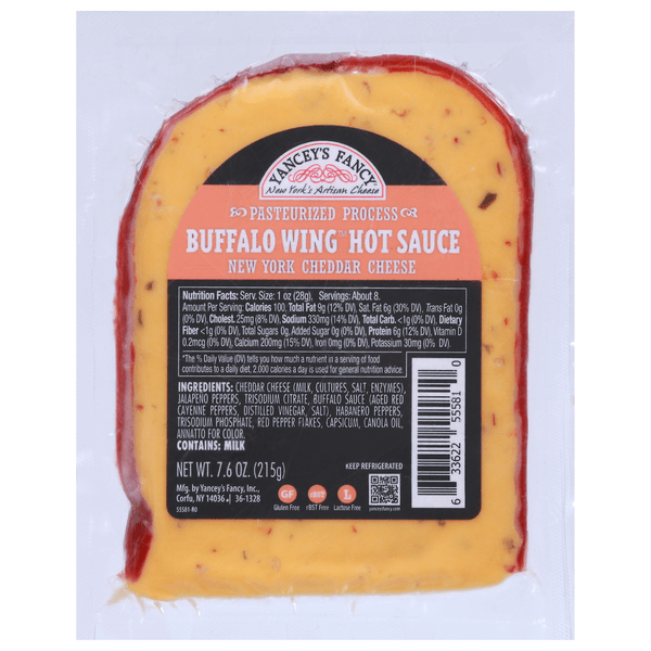Save on Yancey's Fancy New York's Artisan Cheddar Cheese Hot Sauce Buffalo Wing Order Online